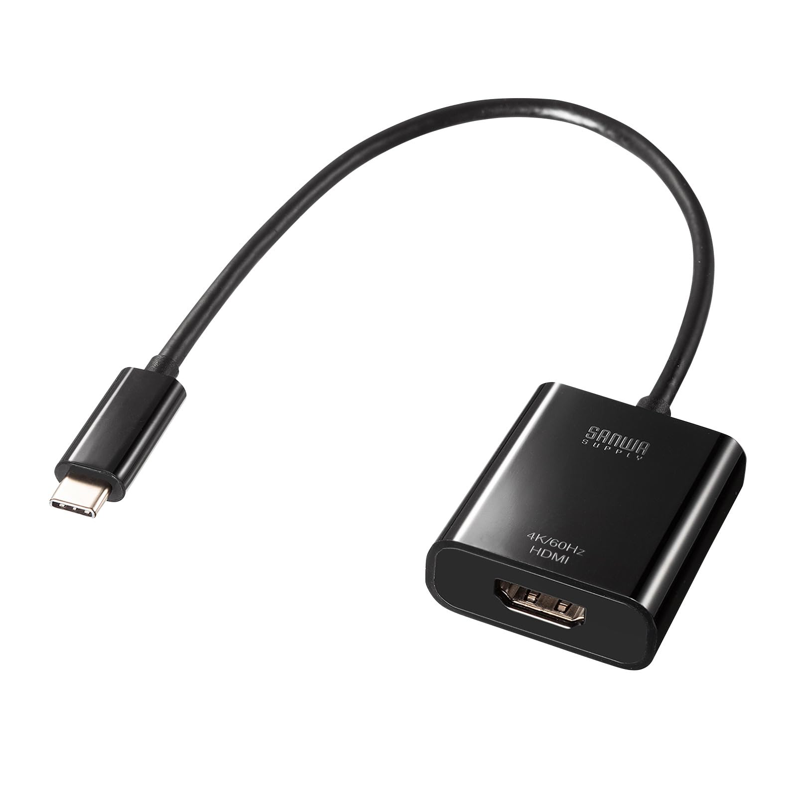 

Sanwa Supply Адаптер-переходник USB Type C на HDMI простая упаковка (4K/60Гц/HDR, версия) AD-ALCHDR04TK чёрный