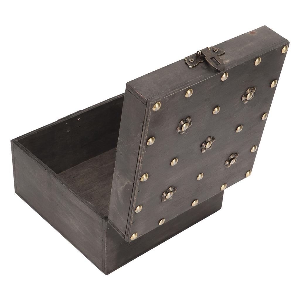 Vintage pokladnička s kombinačním zámkem Ruční práce Vynikající Zesílené rohy Dřevěná úložná krabice