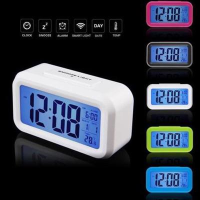 LCD Alarm Clock LED Display Time Digital Talking Voice Prompt Thermometer Multi Function AVE