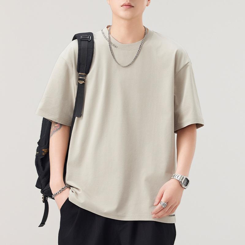 New Summer Short-sleeved T-shirt for Men Round Neck Five-point Sleeve T-shirt Versatile Casual Japanese Retro M 4980₽