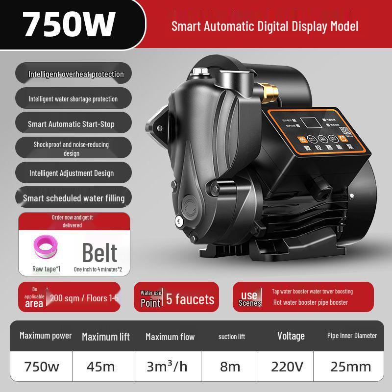 Intelligent Whole House Automatic Water Booster Pump for Bathrooms & Solar Showers