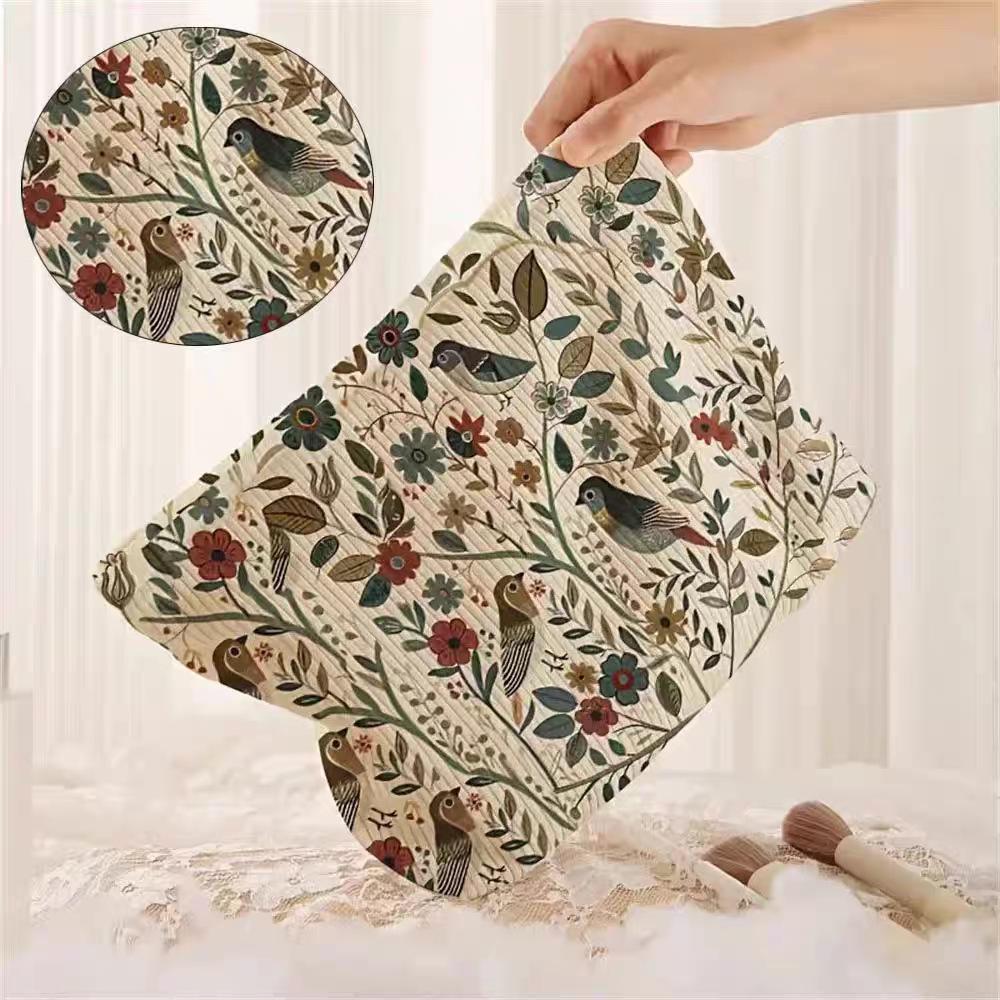 Corduroy Cosmetic Bag Women Korean Solid Color Makeup Organizer Travel Toiletry Pouch Beauty Case