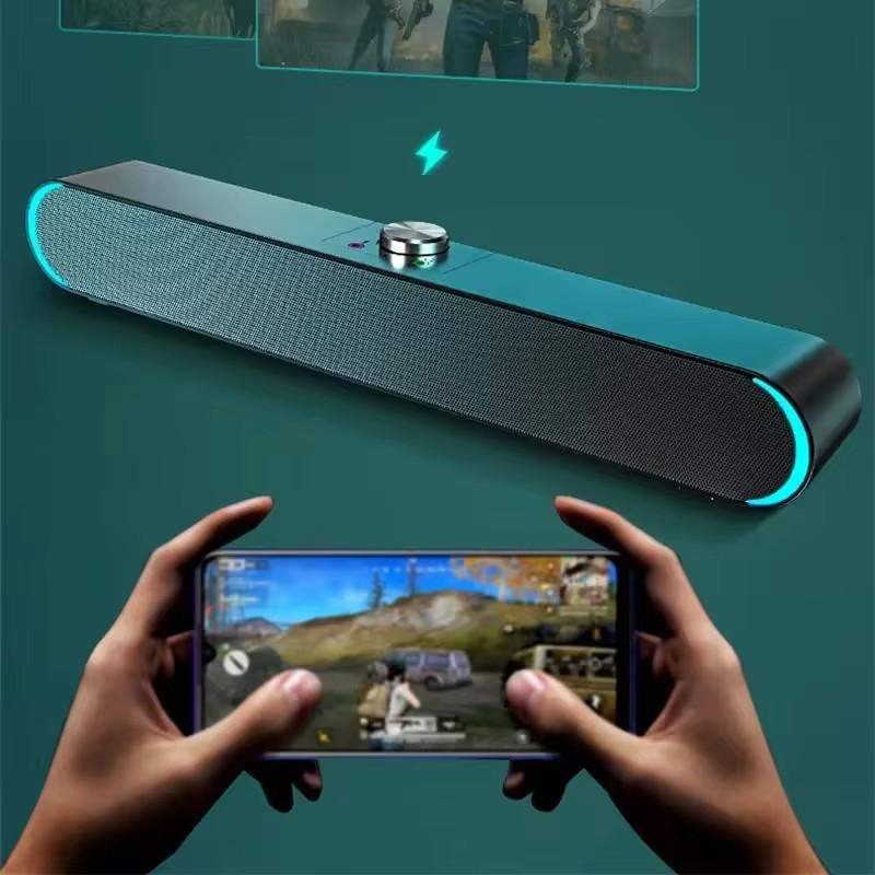 2024 LED TV Sound Bar AUX Wired Wireless Bluetooth Speaker Home Theater System SoundBar PC Computer Speakers with Microphone