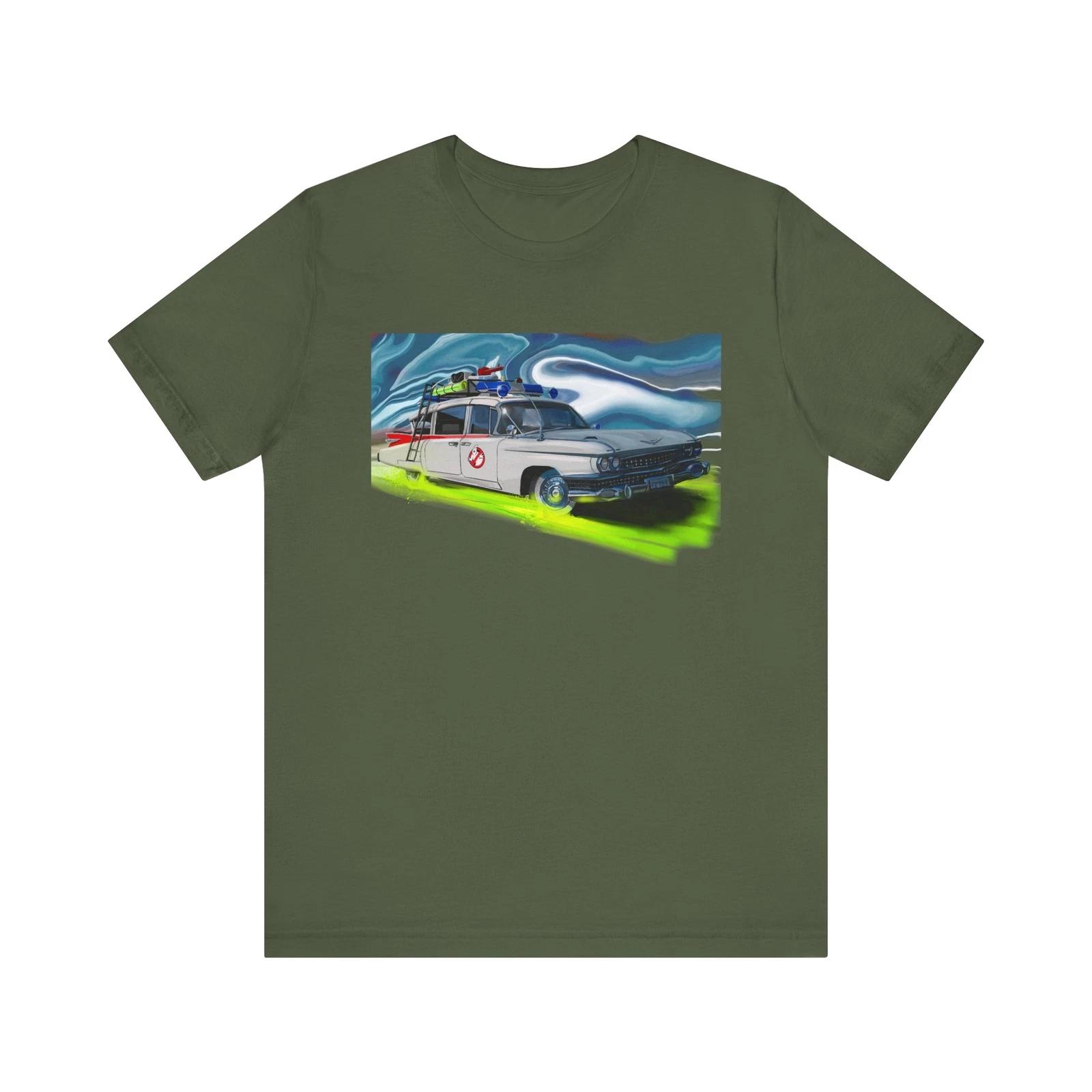 ghostbuster Ecto-1 movie classic retro car Unisex Jersey Short Sleeve t-Shirt L