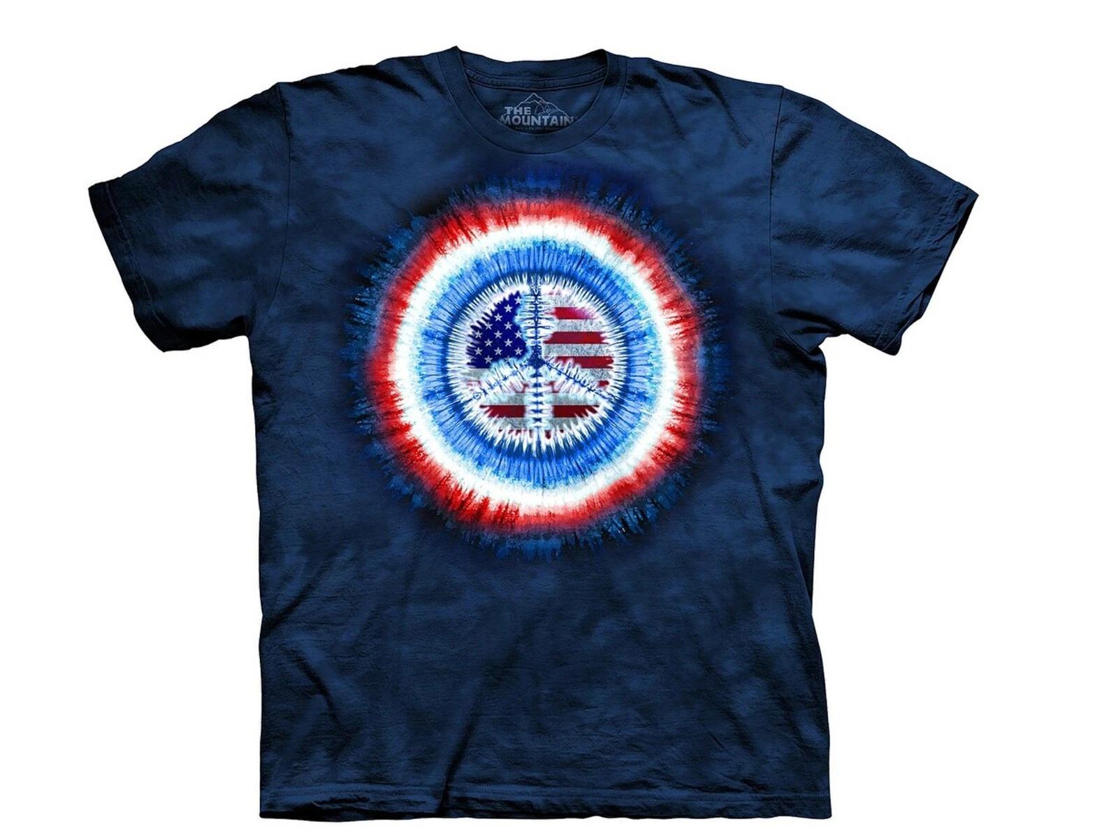 The Mountain Peace USA Flag Tie Dye Men s T-Shirt Size Small NEW M