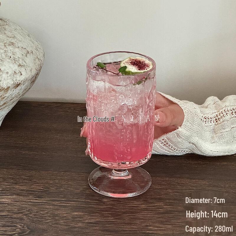 ZISIZ Handmade Tree Pattern Stemmed Juice Glass