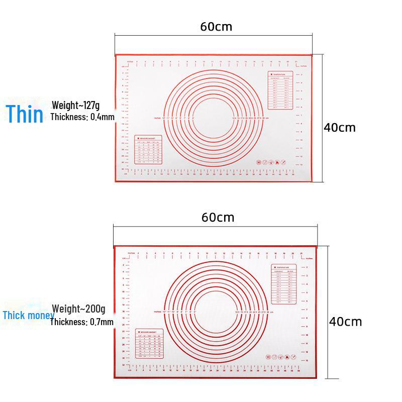 Xuanjun Platinum Silicone Kneading, Baking, and Chopping Pad, Thickened 40x60cm
