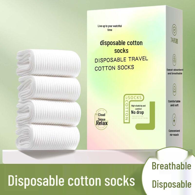 Kashicong Unisex Disposable Cotton Socks