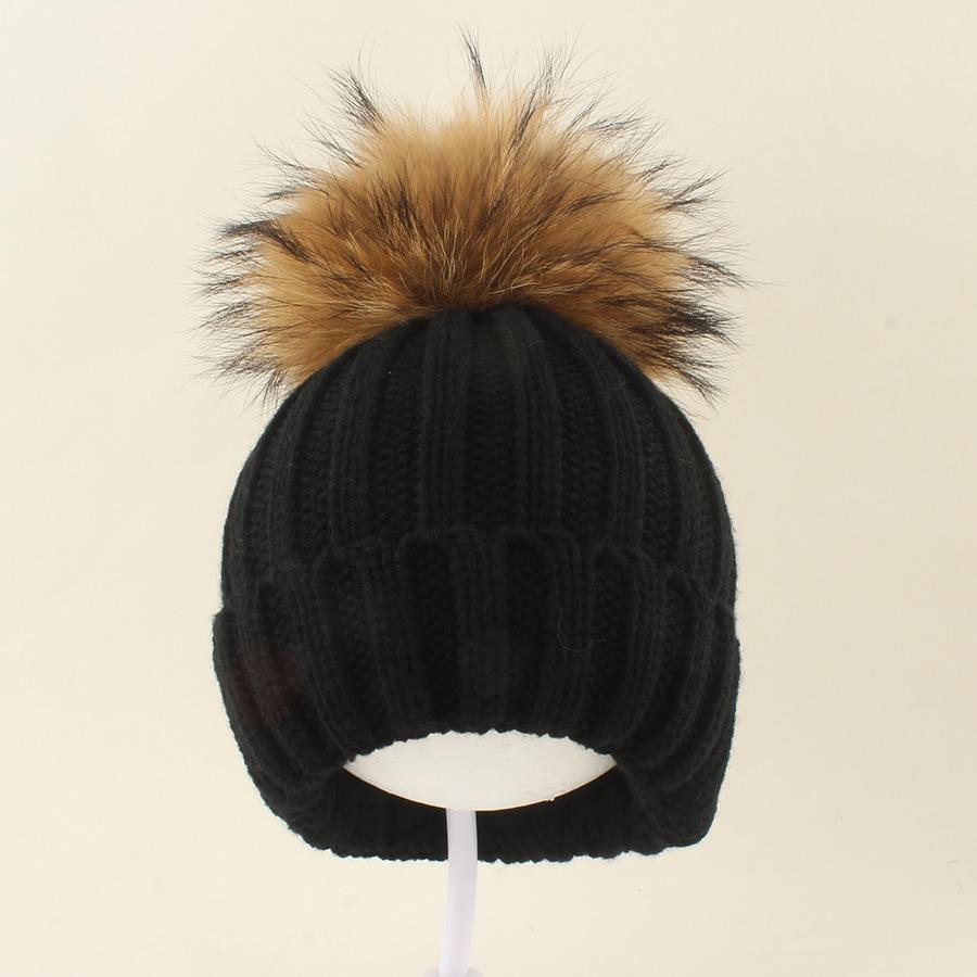 Kids Winter Warm Knitted Set Pom‑pom Hat Scarf Gloves 3‑Pcs Set Or Single Beanie Hat Windproof Ear Protection For Boys Girls Cold Weather Outdoor