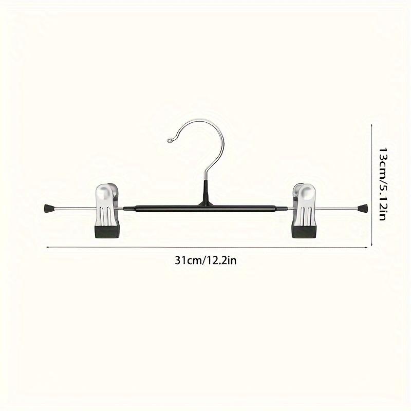 10pcs Adjustable Pants Hangers with Non-Slip Clips, Space-Saving Windproof Design for Towels, Socks, Underwear - Durable Metal Construction