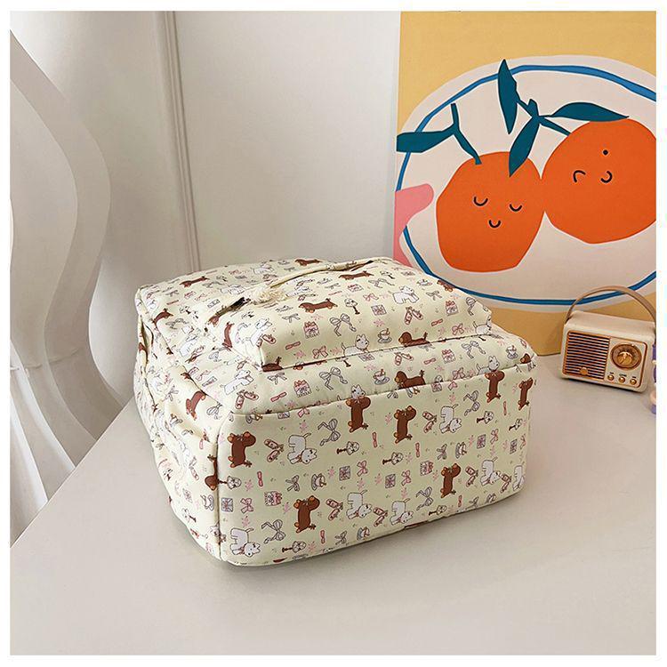 Japanese-Style Floral Dachshund Backpack: Cute and Versatile for Students