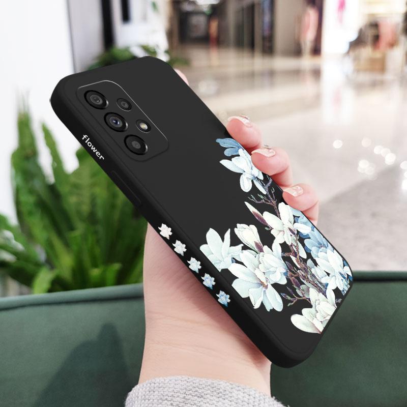 Magnolia Flower Case For Samsung A16 A06 A73 A53 A33 A24 A23 A15 A25 A35 A55 A13 A03S A72 A52S A32 A02S A22 A04S 4G 5G Cover
