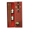 Chinese Chopsticks and Tableware Set Panda Chopsticks Gift Box Set Natural Wooden Chopsticks and Tableware Set