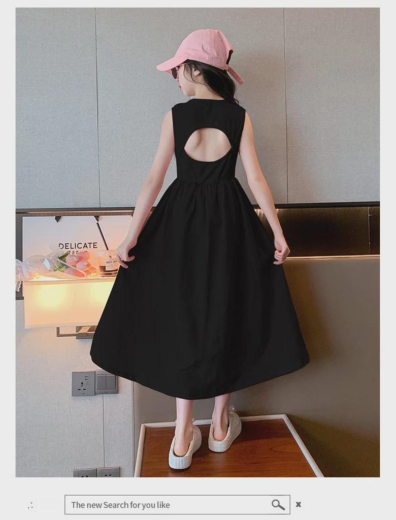 Robe princesse d'été sans manches style western pour fille - Robe longue décontractée