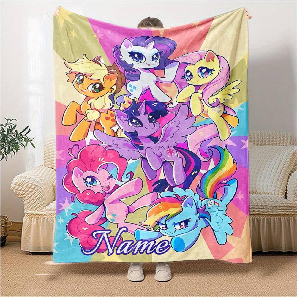 Custom Name Pink Hair Warrior Blanket for Couch & Bed, Plush Cozy Fuzzy Blanket Super Soft & Warm Blankets for Fall and Winter. 0908173