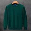 Men's 320g Heavyweight Drop Shoulder Crew Neck Sweatshirt, Autumn/Winter, Solid Color Cotton Pullover, Long Sleeve, Trendy Design