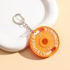 Keychain Pendant Small Barbell Charm Gym Keyring Sports Style Mini Fitness