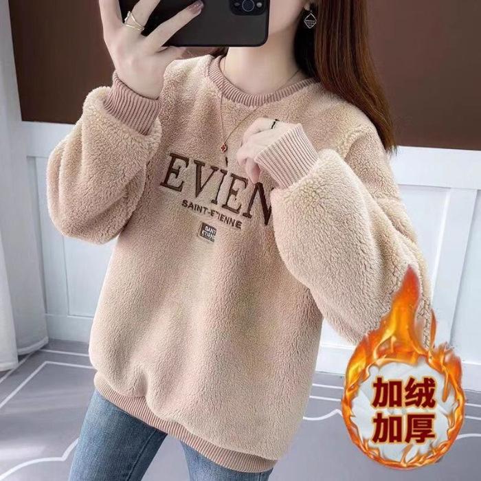 Spot Korean version 2025 autumn and winter new round neck versatile design sense fashion sweater women's top jacket tide #2088