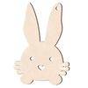 AD23-70PCS Unfinished Blank Wood Cutout Wooden Easter Bunny  Shaped Wooden Easter DIY Wooden Craft For Easter Spring Durab