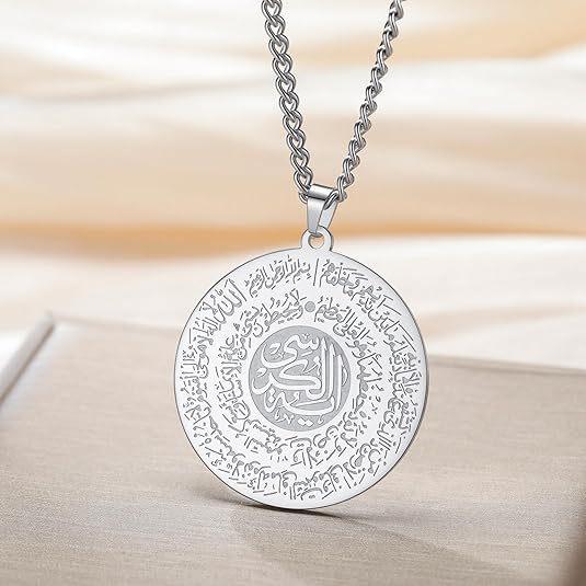 Herren Mode Retro Arabischer Stil Runder Anhänger Hip Hop Stahl Schmuck