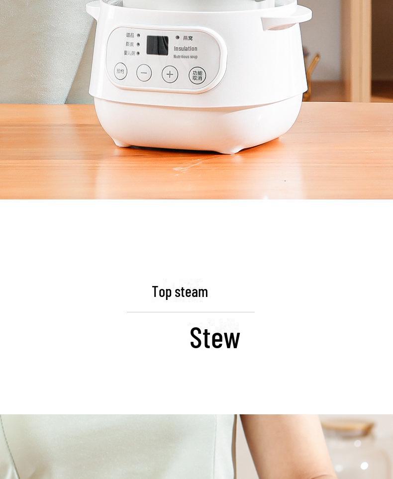 Bird's Nest Mini Electric Stew Pot - Waterproof Ceramic, Health Stew, Small Household Appliance, Gift