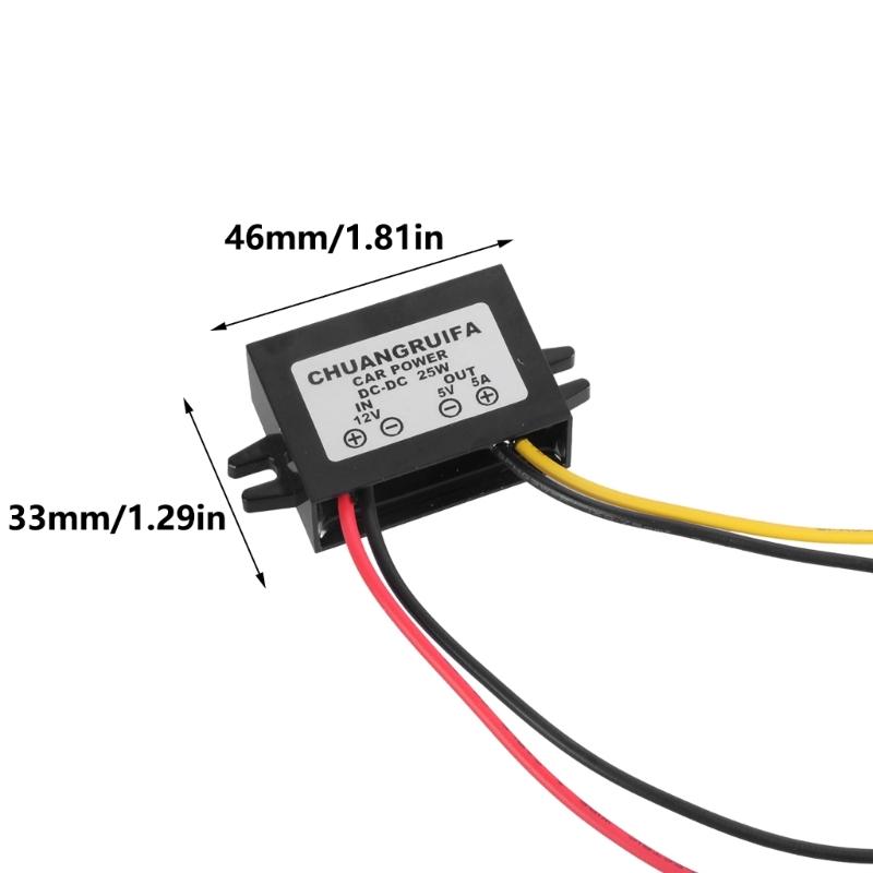 12V To 5V 5A 25W Step Down Converters Module Bucked Reduced Voltages Regulator Car Power Waterproof Direct Current Converters