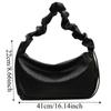 Solid Color Ruched Underarm Bag Large Capacity Single Shoulder Bag All Match Pleated Bag  Ladies