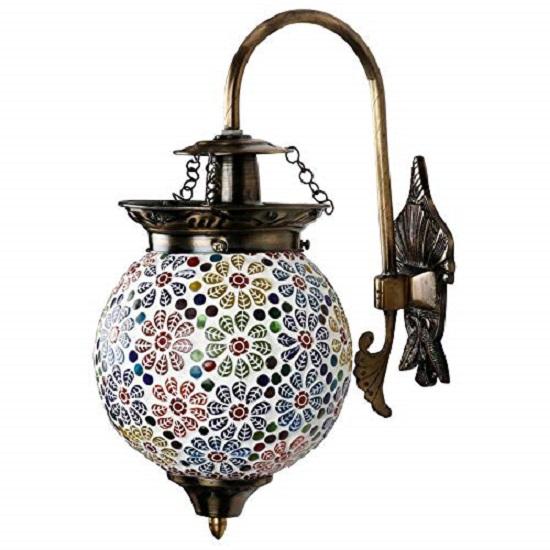 Bouquet of Flowers On Your Wall Ball Shaped Glass Wall Lamp for Living & Home Decoration