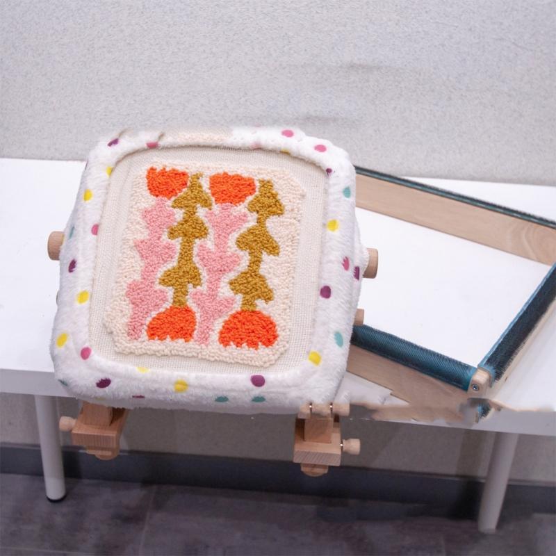 Support à Broderie Réglable avec Cadre à Broder Support de Cadre à Broder de Bureau Support de Travail Manuel Mains Libres pour Broderie