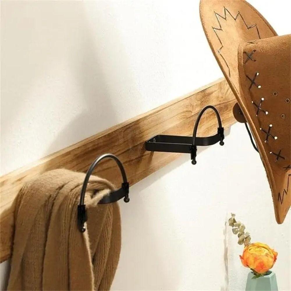 Wall Hanging Metal Display Hook Black Cap Hanger Scarf Hanger Rack  Closet Organization