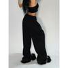 Hip Hop American Vintage Casual Pants Women's Sweatpants Loose Wide Leg Long Pants