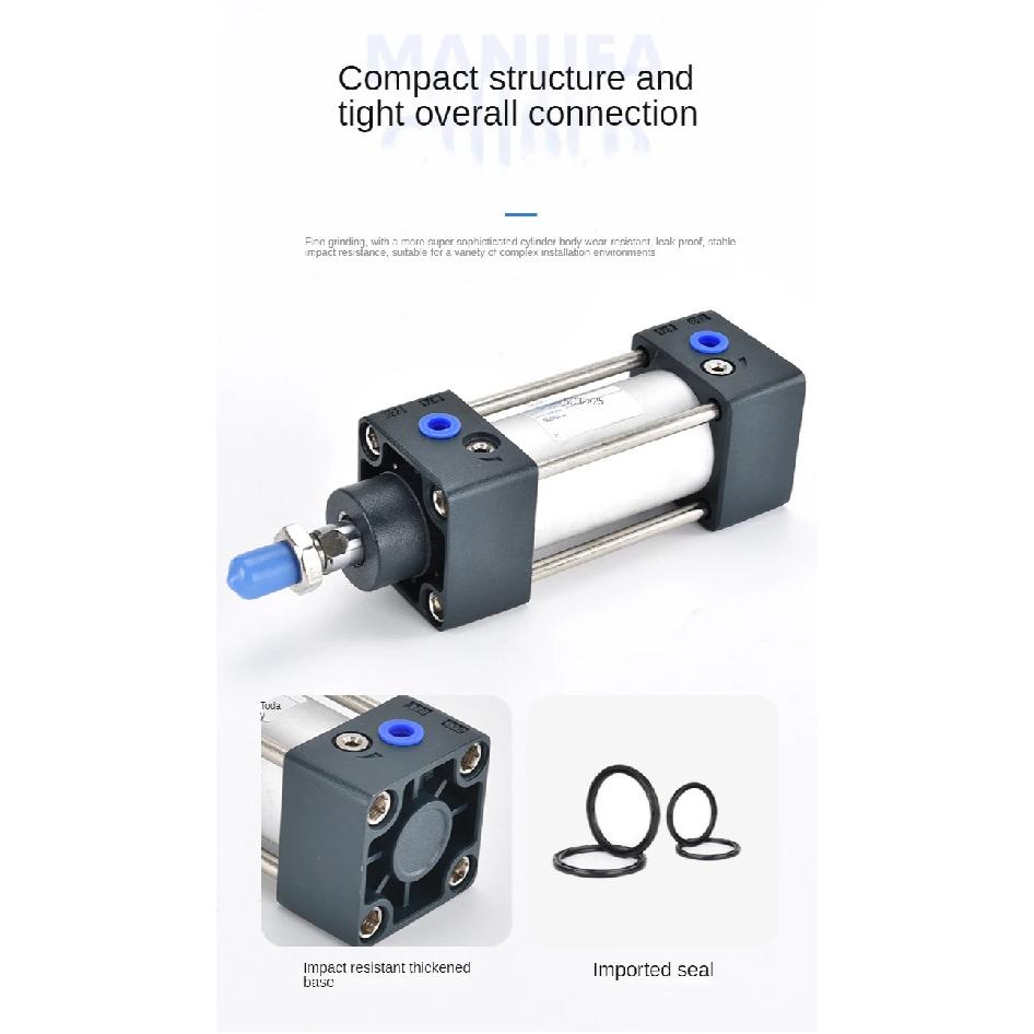 SC Standard-Luftzylinder SC32/40/50/63mm Bohrung Kleiner Pneumatikzylinder Kolben 25/50/75/100/150/200/250mm Hub