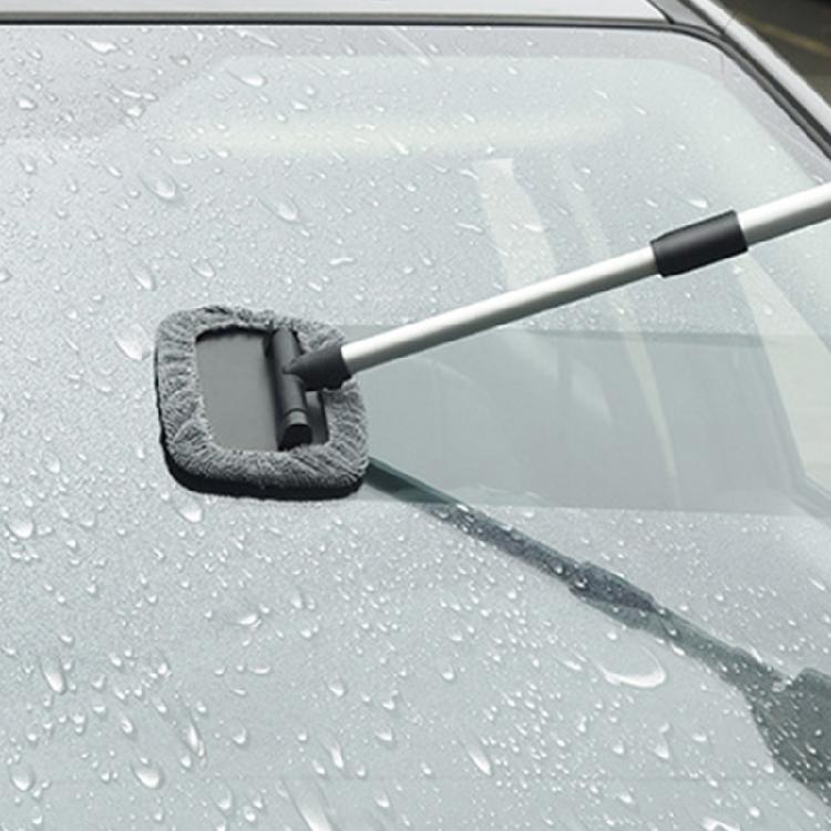 Windshield Cleaning Brush With Telescopic Aluminum Handle Microfiber Bristles For Effortlessly Glass Maintenance