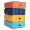 4Pcs Drawer Plastic Storage Box Desk Organization Stackable Storage Drawers Set for Home Office