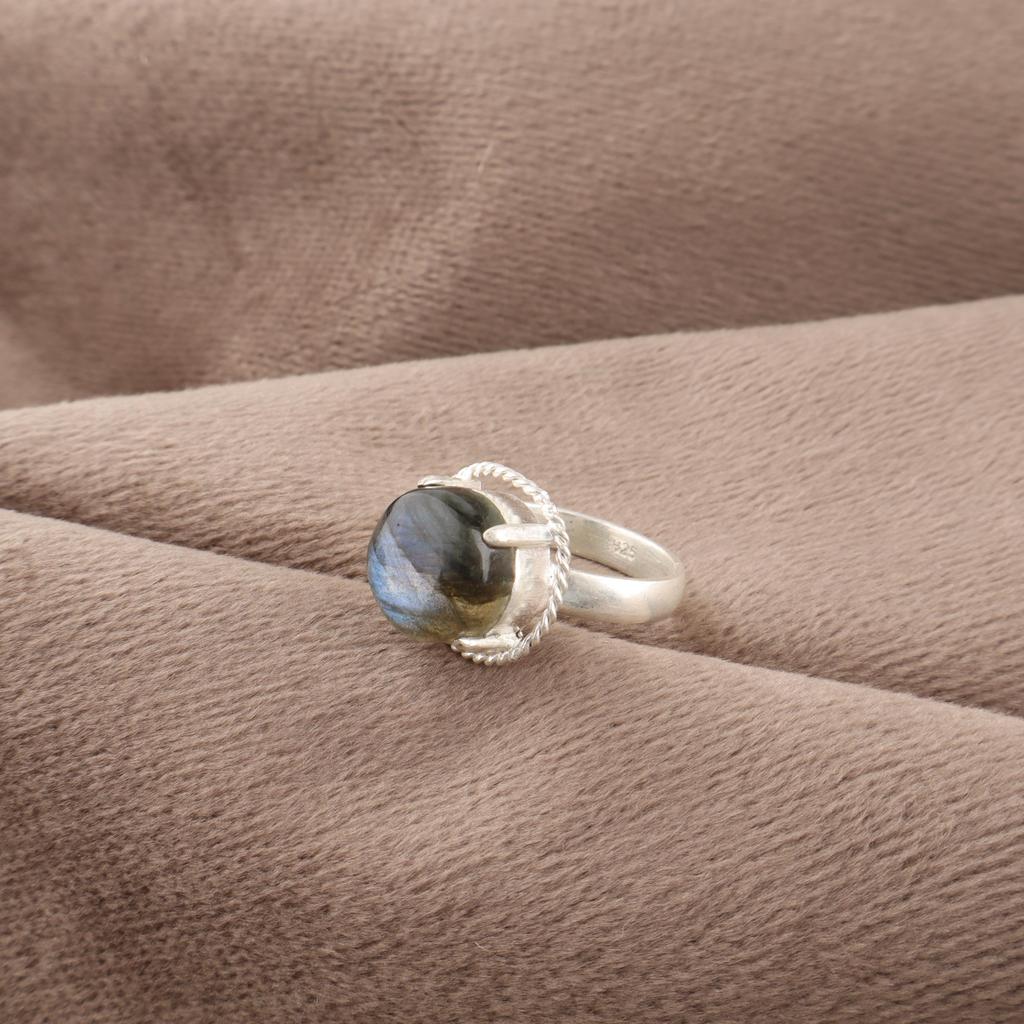 Labradorite Gemstone Jewelry, Handmade 925 Sterling Silver Ring For Women, Gorgeous Labradorite Ring For Wedding Gift
