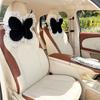 Creative Bow Lace Car Headrest New Product Car Pillow Neck Pillow Plush Car Soft and Comfortable Pillow