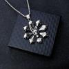 European and American Jewelry Titanium Steel Pendant Retro Trendy Men's Flower Skull Necklace