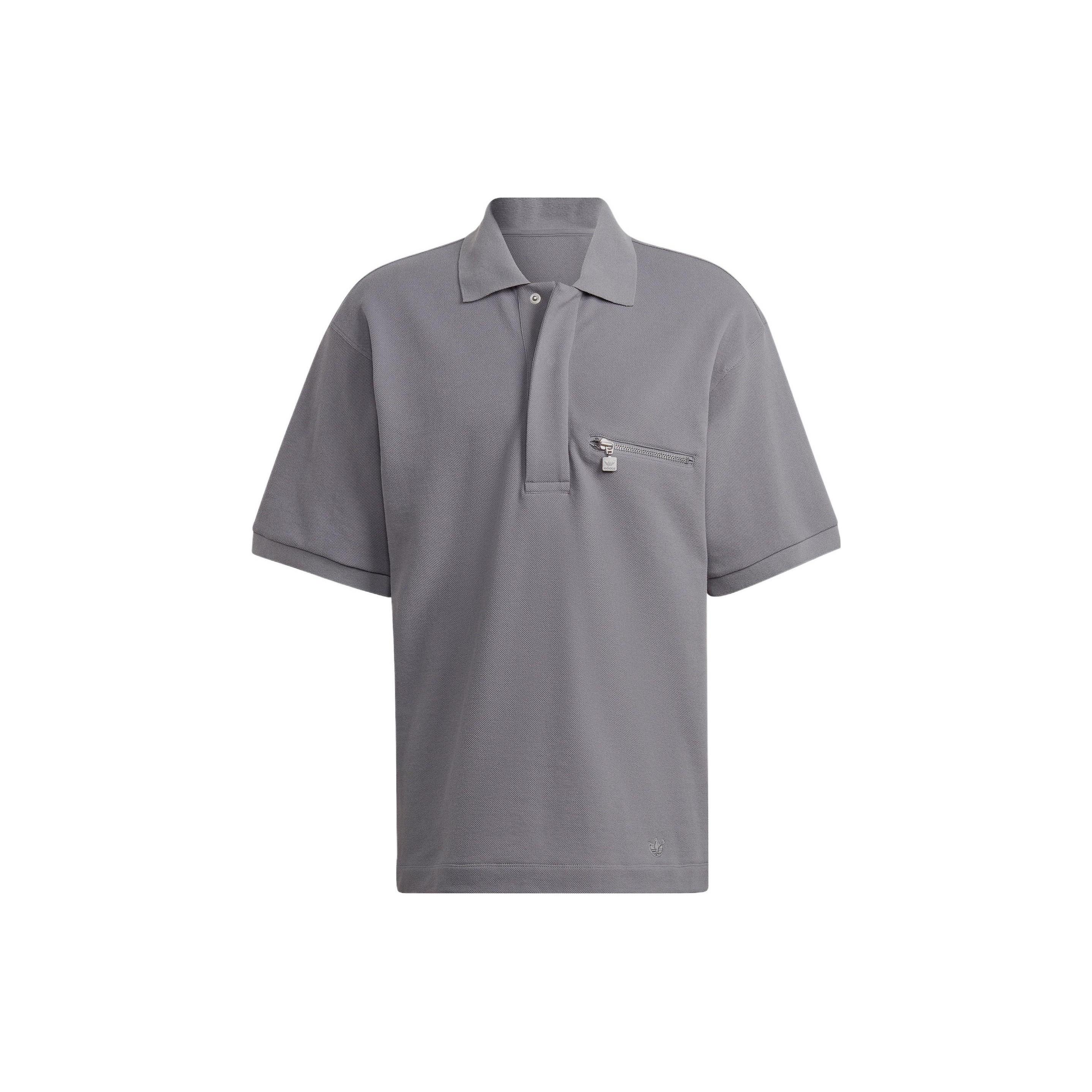 adidas Originals x Blue Version Polo Shirt Light Gray Men s HM2346 S
