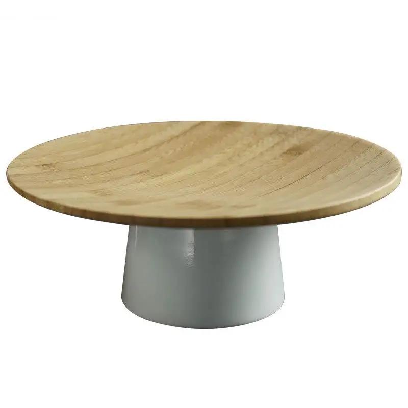 Keramik Tabletts Hoher Fuß Obstteller Sushi Sashimi Gericht Holz Haushaltsgeschirr Snacks Dessert Aufbewahrung