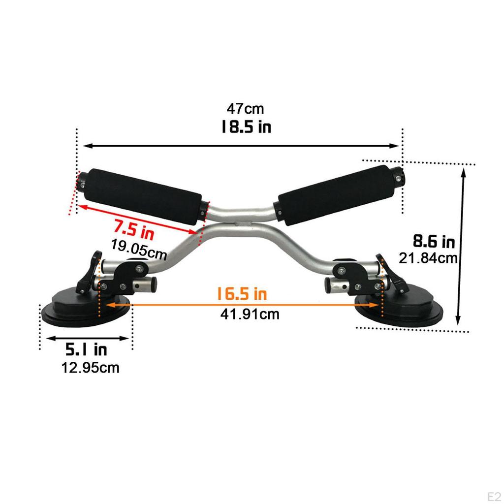 Boat Roller Loader, Heavy Duty Car Roof Rack with Suction Cups