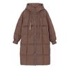 Women's Loose Fit Hooded Mid-Length Down Cotton Coat - Korean Style, Plus Size, Thickened Winter Outerwear