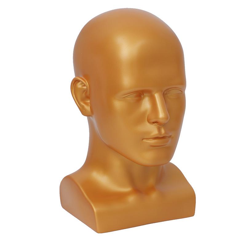 Men's Mannequin Head with Shoulder for Displaying Hats, Masks, and Glasses