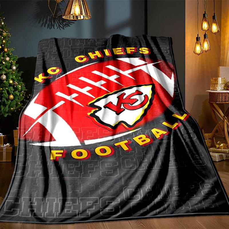 Kansas City Chiefs Pattern Blanket Outdoor Flannel Blanket for Camping, Hiking, Garden Parties, Picnic Essentials,gift for family and friends