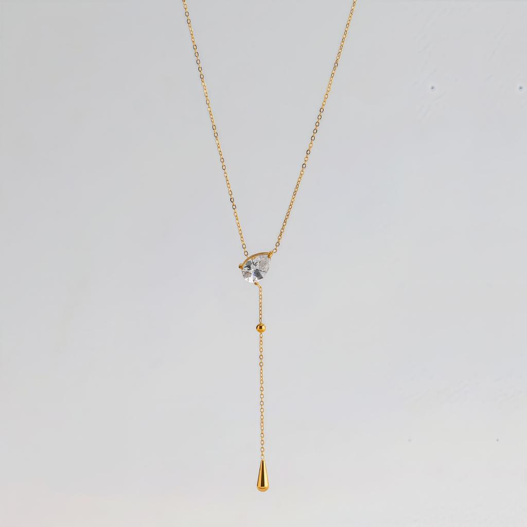 Xiaoxiangfeng Zircon Stainless Steel Necklace Temperament Daily Versatile Women'S Jewelry