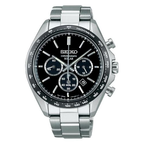 

Годинник Seiko Годинник Seiko Selection Solar Chronograph The Standard SBPY167 Чоловічий срібний