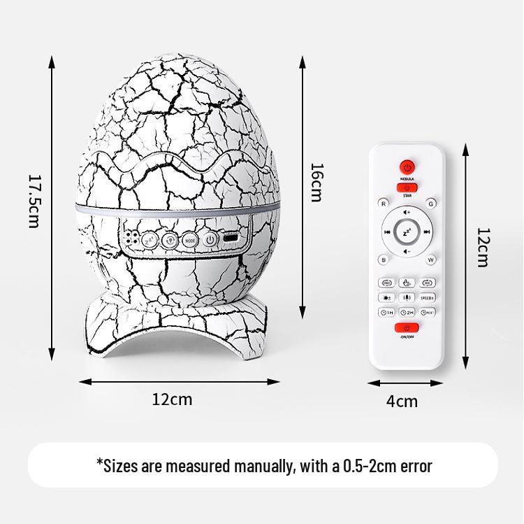 Dinosaur Egg Starry Sky Bluetooth Projector Lamp – Musical Night Light for Bedroom