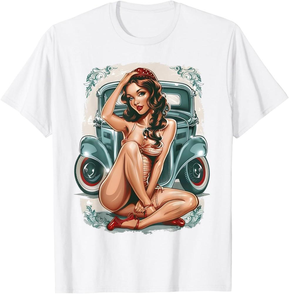 Pinup Girl Pin Up Vintage Retro Girls Tshirt S