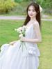 Summer Beach Ruffle Strap Dress: First Love Feel in White