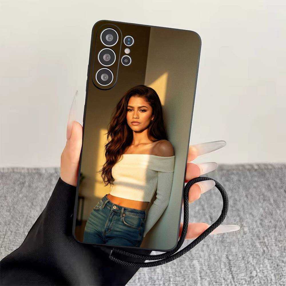 Z-Zendaya Phone Case Black Silicone Soft For Samsung S25,S24,S21,S22,S23,S30,Ultra,S20,Plus,Fe,Lite