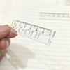 1pcs Transparent Mini Ruler with Wave Line Pocket Straight Ruler Drawing Measuring Tool Protractor School Office
